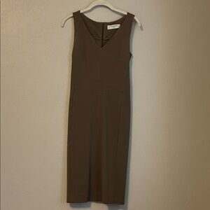 MM Lafleur Brown Midi Dress